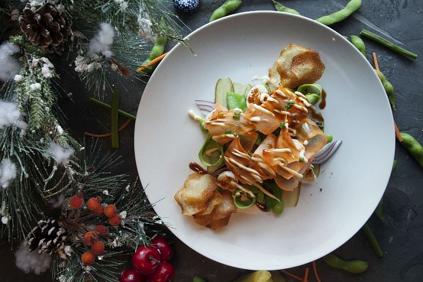 ресторан Yoko рецепт оливье новогодние блюда новый год блюда на новый год новогодние рецепты