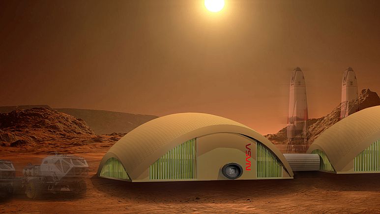NASA Red House дома из грибов дома на Марсе дома на Луне дом из грибного мицелия космос